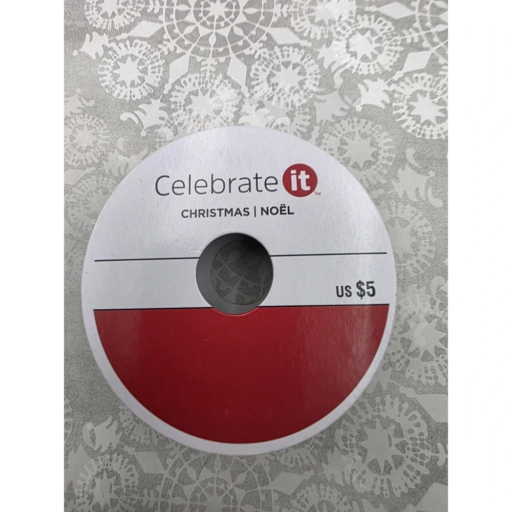 5 New Rolls Christmas Gingerbread Man Ribbon Red‎ Green Wreath Gift Crafting